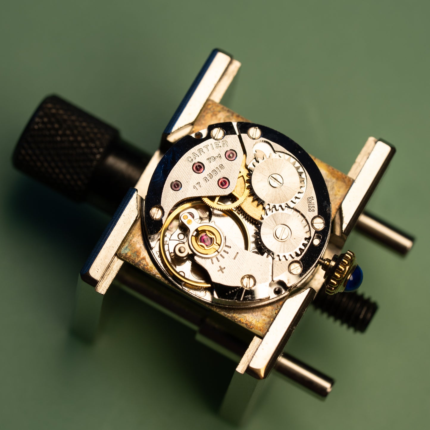 Cartier Tank Vermeil Roman Lemon Dial PM