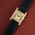 Cartier Tank Vermeil Roman Lemon Dial PM