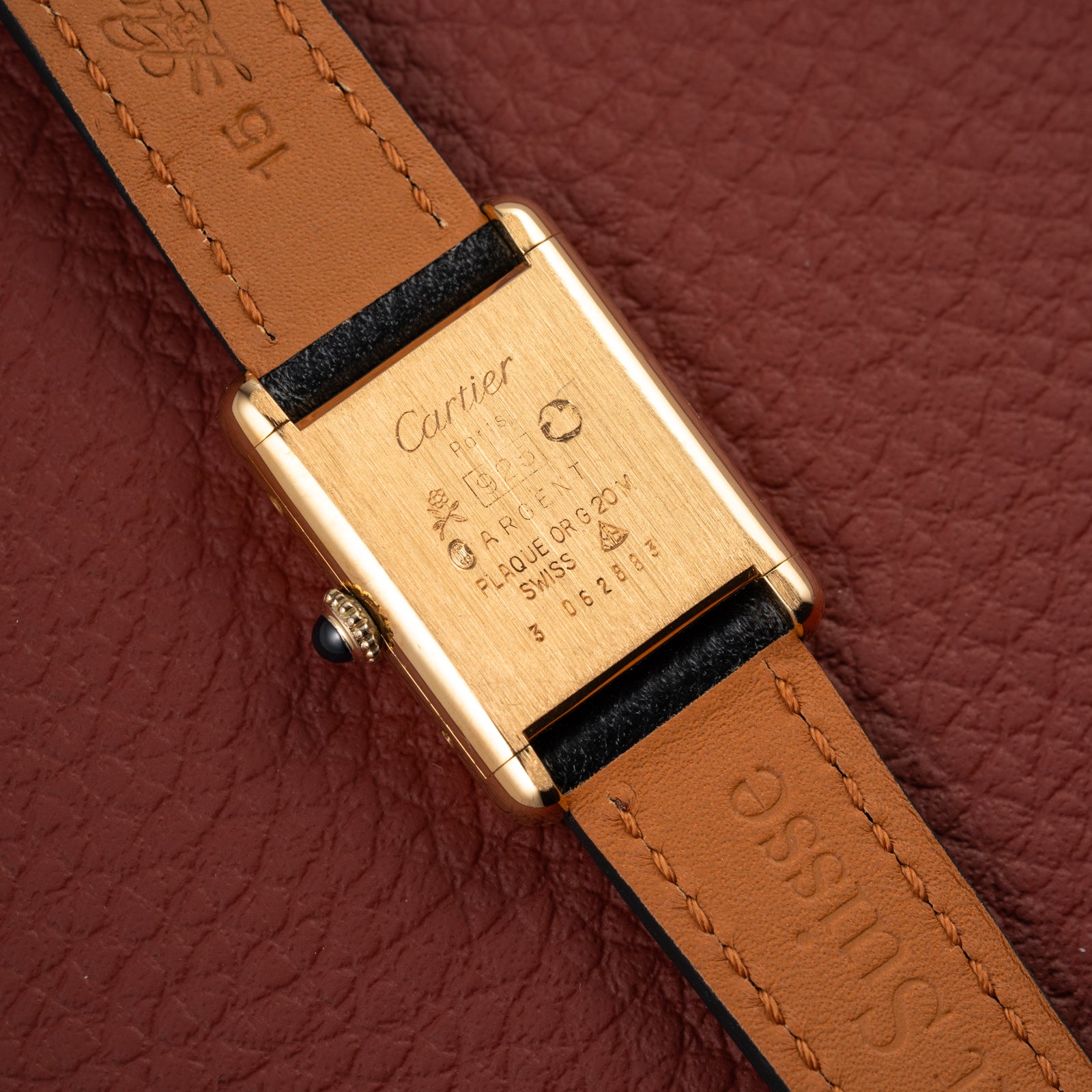 Cartier Tank Vermeil Roman Lemon Dial PM