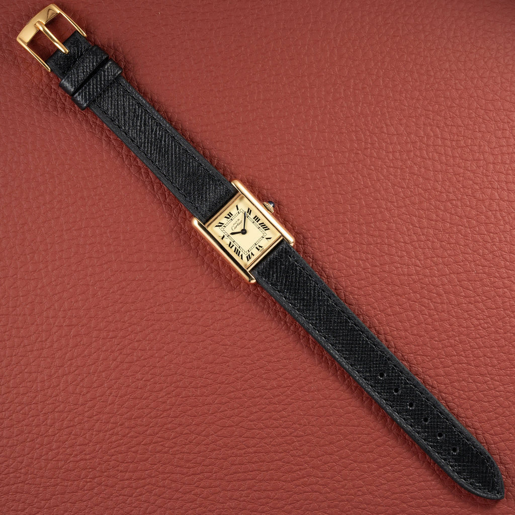 Cartier Tank Vermeil Roman Lemon Dial PM