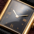 Cartier Must de Tank Vermeil Black Glossy Art Deco Dial GM Ref. 590005 from 1990s