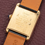 Cartier Must de Tank Vermeil Black Glossy Art Deco Dial GM Ref. 590005 from 1990s