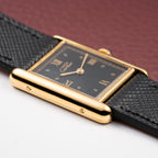 Cartier Must de Tank Vermeil Black Glossy Art Deco Dial GM Ref. 590005 from 1990s