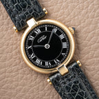 Cartier Must de Vendôme Black Roman Dial Vermeil Ref. 590004 from the 1990s