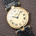 Cartier Must de Vendôme Vermeil Lemon Roman Dial Ref. 590004 from 1990s
