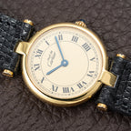 Cartier Must de Vendôme Vermeil Lemon Roman Dial Ref. 590004 from 1990s