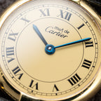 Cartier Must de Vendôme Vermeil Lemon Roman Dial Ref. 590004 from 1990s
