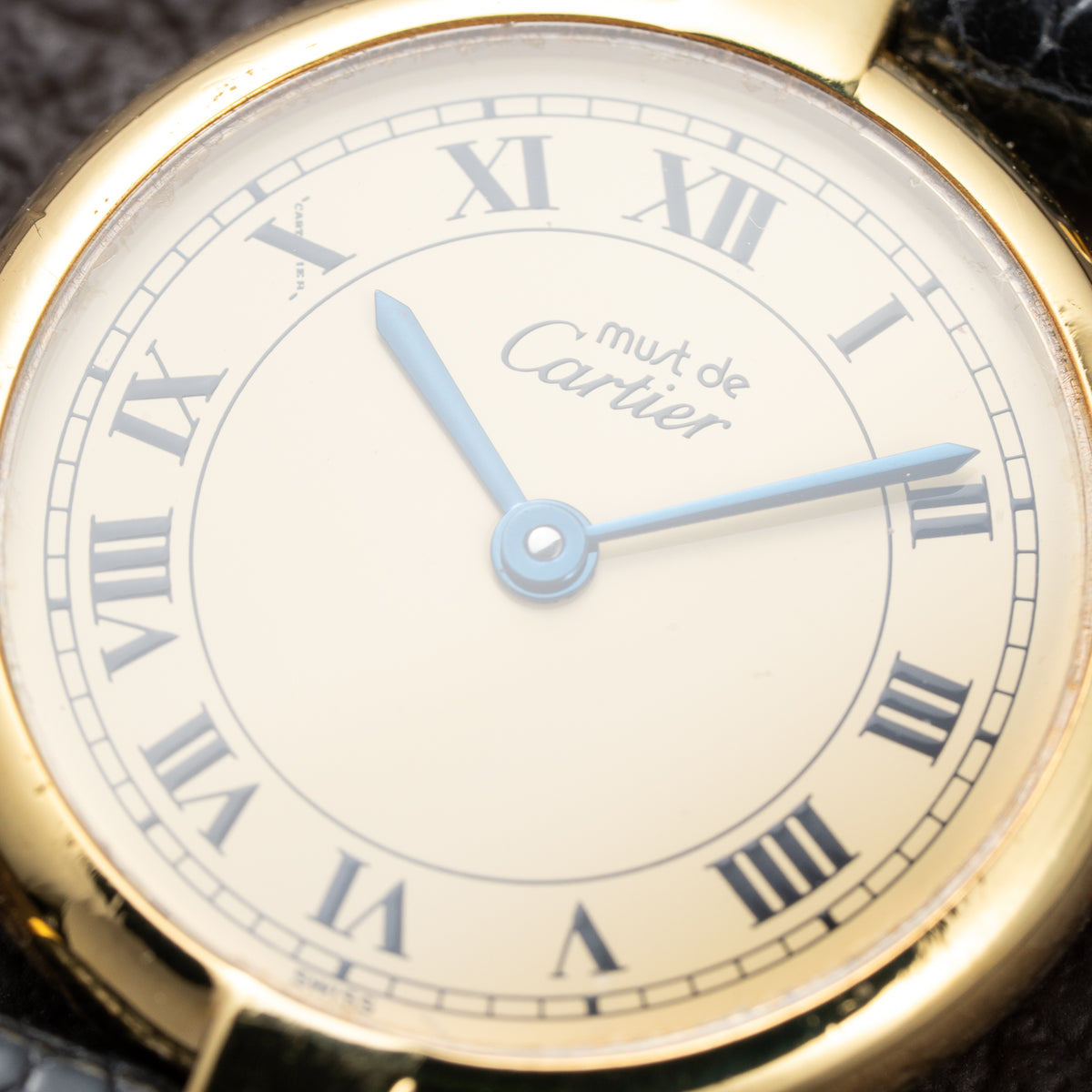 Cartier Must de Vendôme Vermeil Lemon Roman Dial Ref. 590004 from 1990s