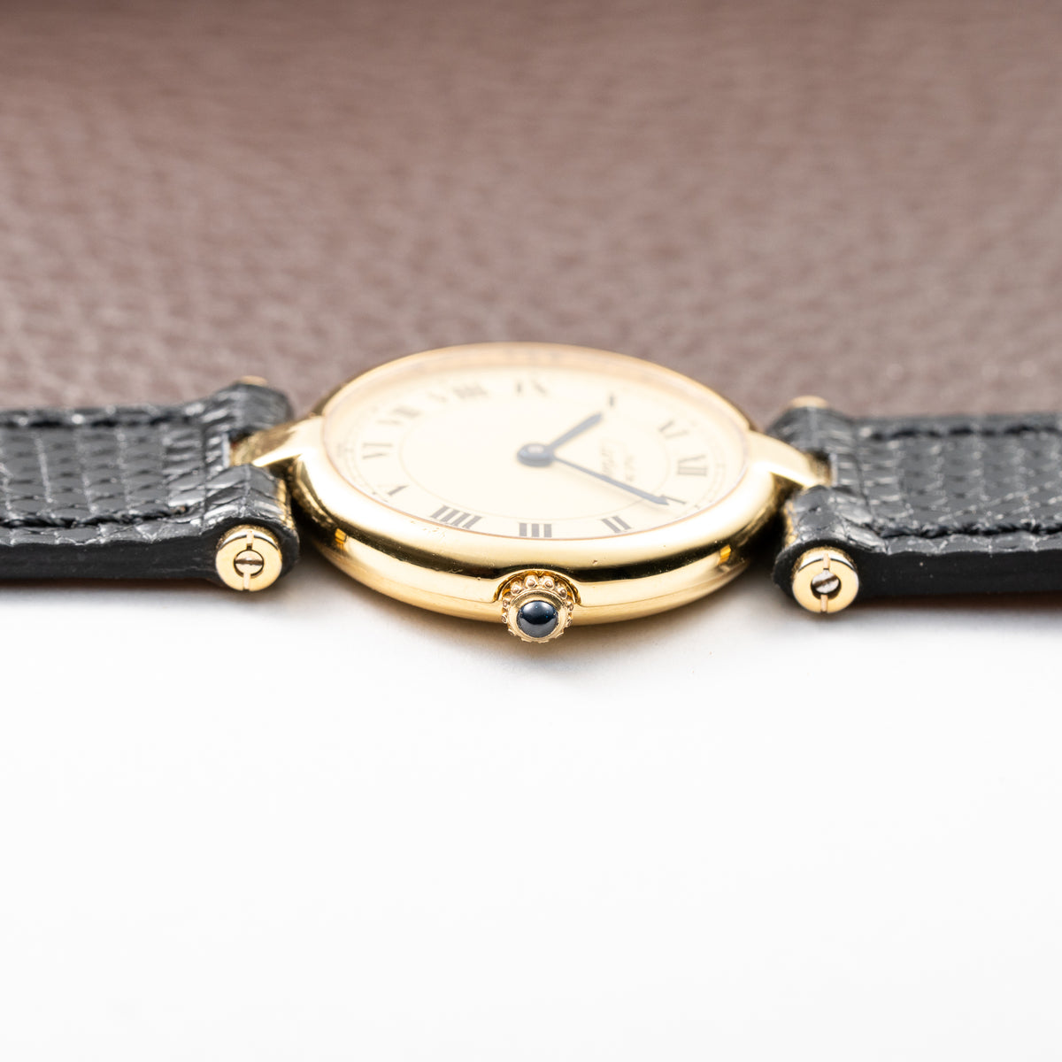 Cartier Must de Vendôme Vermeil Lemon Roman Dial Ref. 590004 from 1990s