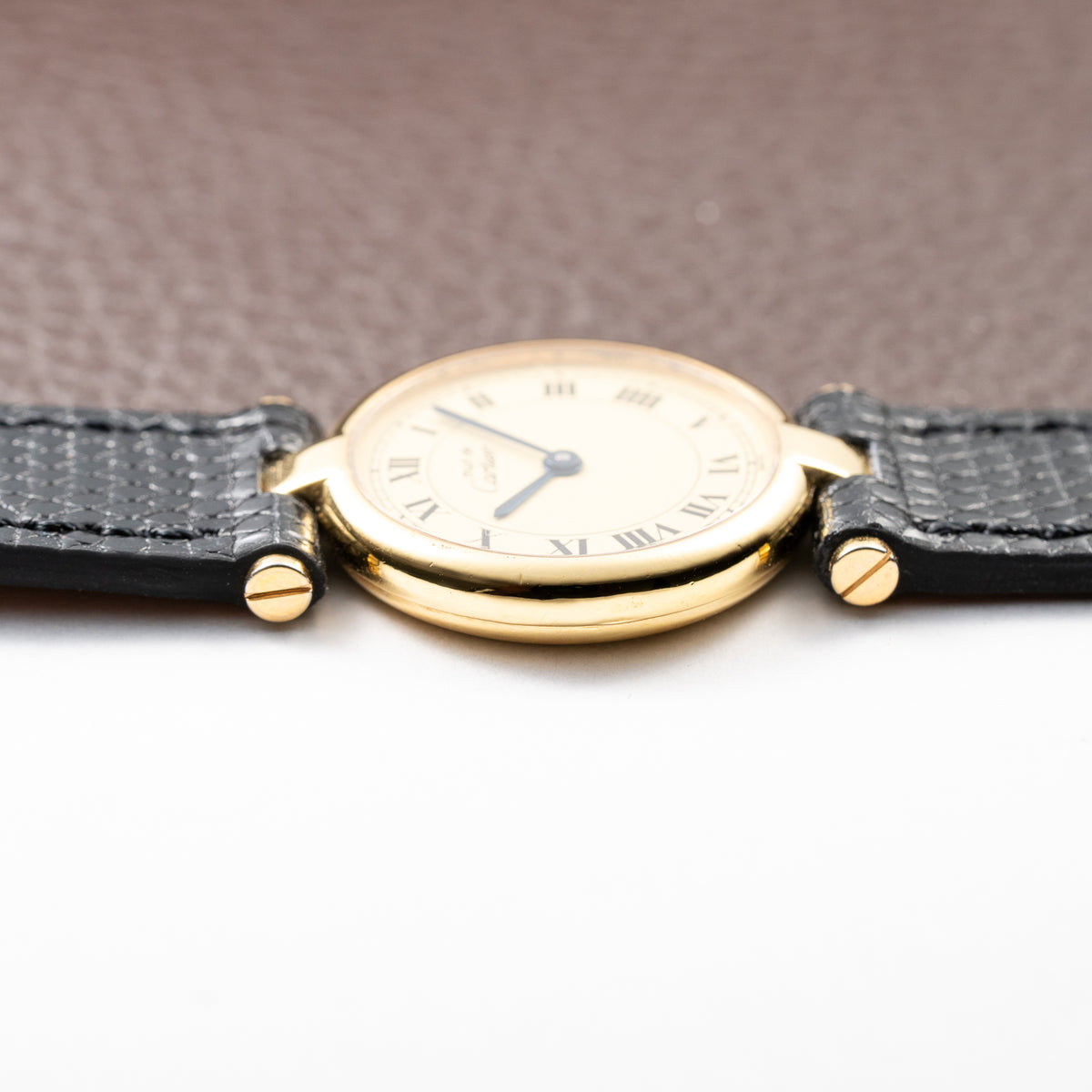Cartier Must de Vendôme Vermeil Lemon Roman Dial Ref. 590004 from 1990s