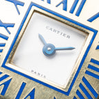 Cartier Obus Quadrant Blue Enamel Paris Dial Small Model Ref. A101