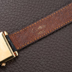 Cartier Obus 'Paris' Quadrant Blue Enamel Large Model 18k Yellow Gold GM Ref. A100 circa 1984