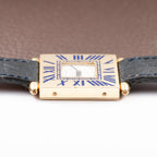 Cartier Obus 'Paris' Quadrant Blue Enamel Large Model 18k Yellow Gold GM Ref. A100 circa 1984