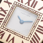 Cartier Obus 'Paris' Quadrant Red Burgundy Enamel Large Model 18k Yellow Gold GM Ref. A102 circa 1984