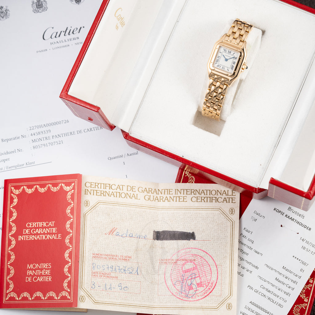 Cartier Panthère PM  18K Yellow Gold Full Set 1990 Cartier Service 2026 Ref. 8057917