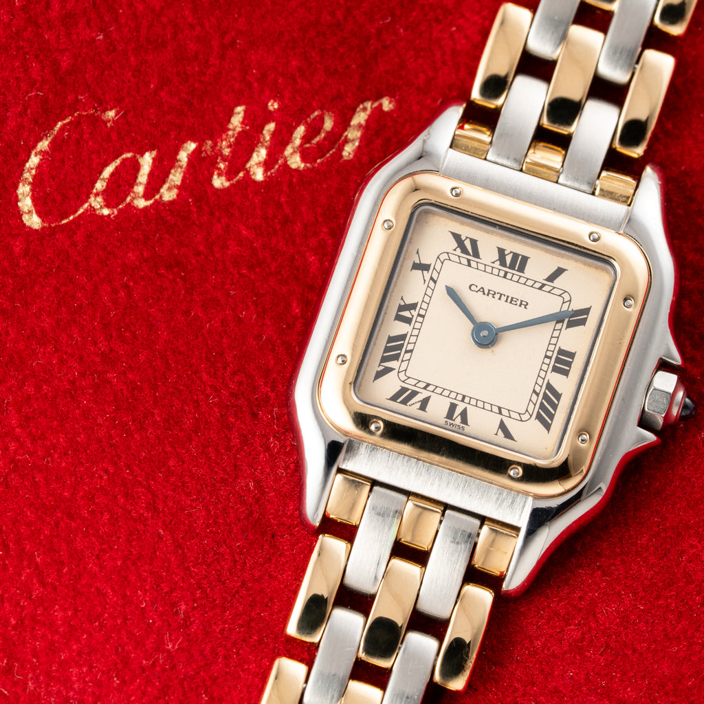 Cartier Panthère Lady Gold Steel 3 Row 18K/Steel PM Ref. 166921