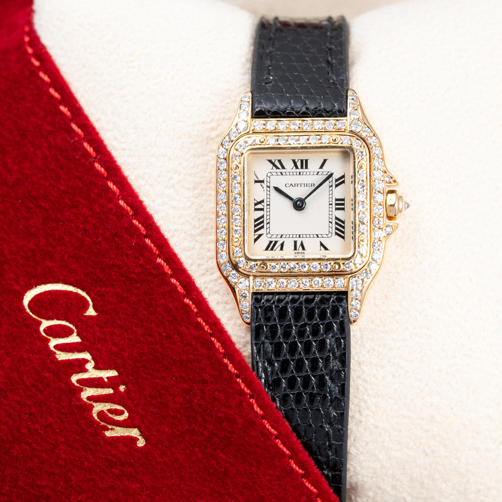 Cartier Panthère Factory Diamond Pavé 18K Yellow Gold PM w/ Cartier Service 2026 Ref. 8057929
