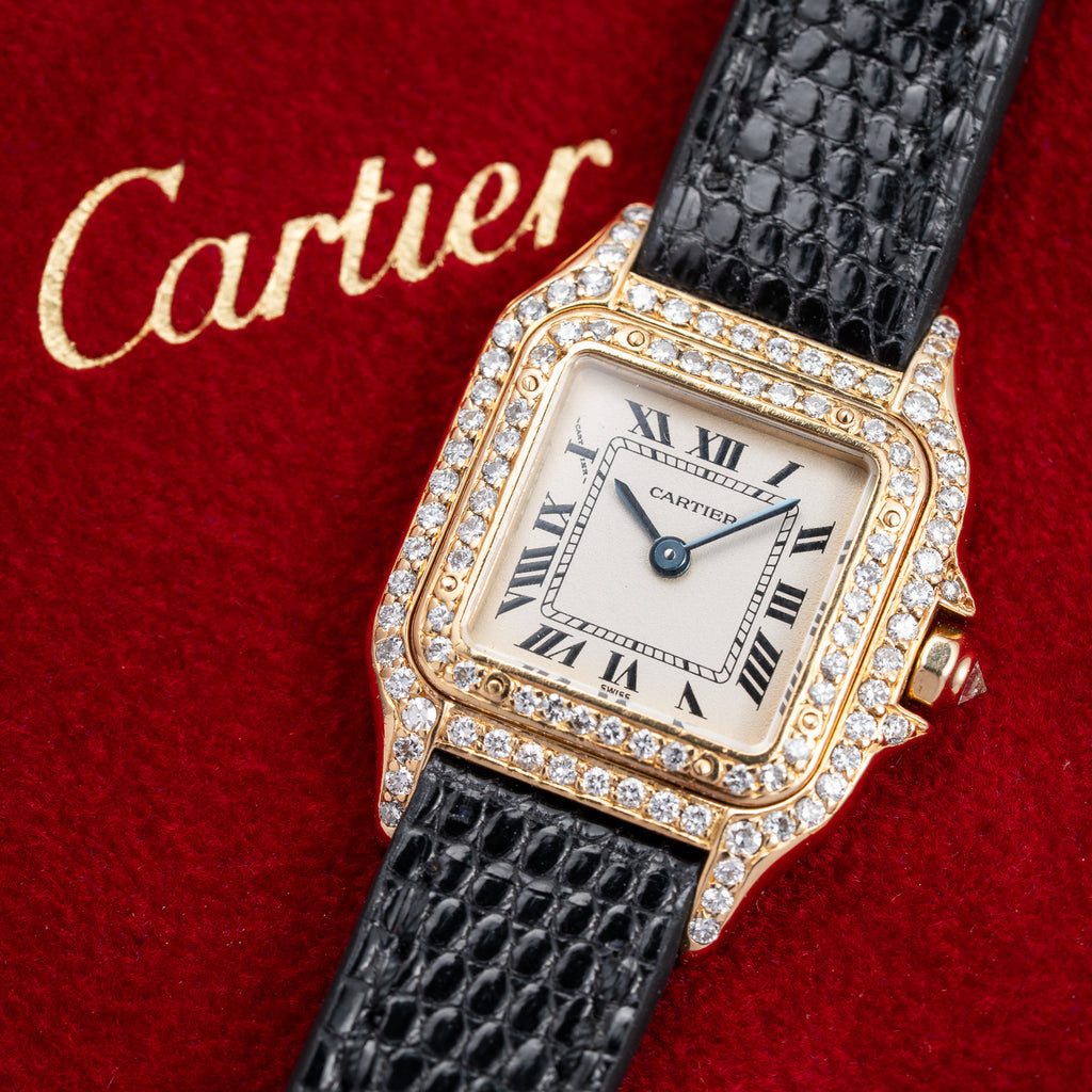 Cartier Panthère Factory Diamond Pavé 18K Yellow Gold PM w/ Cartier Service 2026 Ref. 8057929