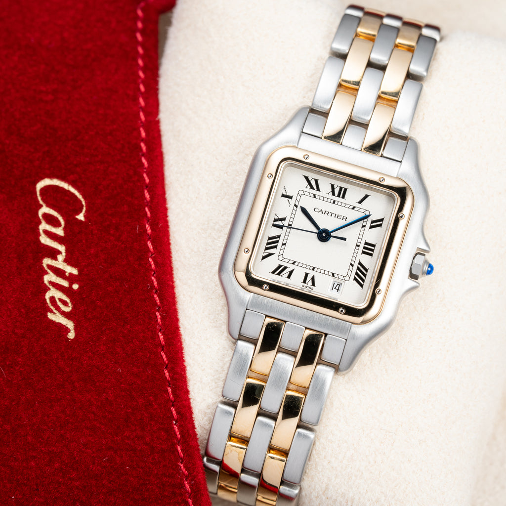Cartier Panthère Medium Two-Row Gold & Steel w/ Cartier Service 2026 Ref. 187949