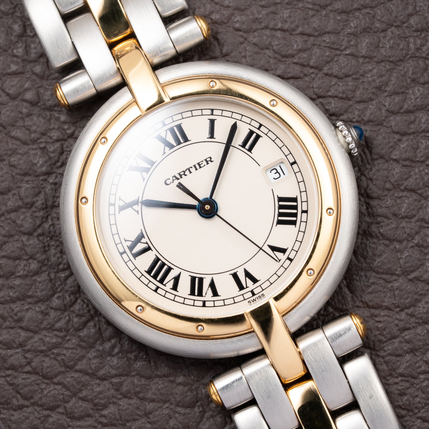 Cartier Panthère Ronde Vendôme Quartz GM Gold & Steel Ref 183964 from 1990s