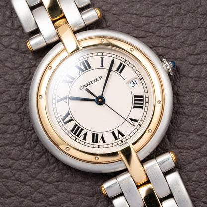 Cartier Panthère Ronde Vendôme Quartz GM Gold & Steel Ref 183964 from 1990s