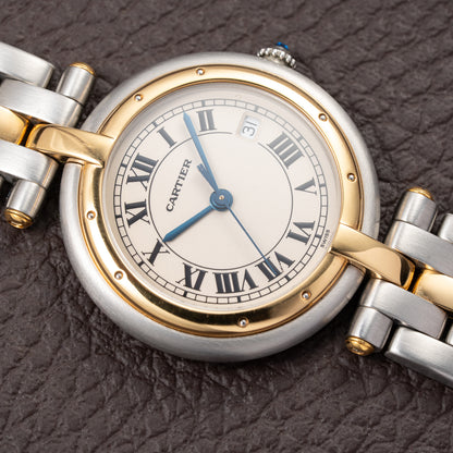 Cartier Panthère Ronde Vendôme Quartz GM Gold & Steel Ref 183964 from 1990s