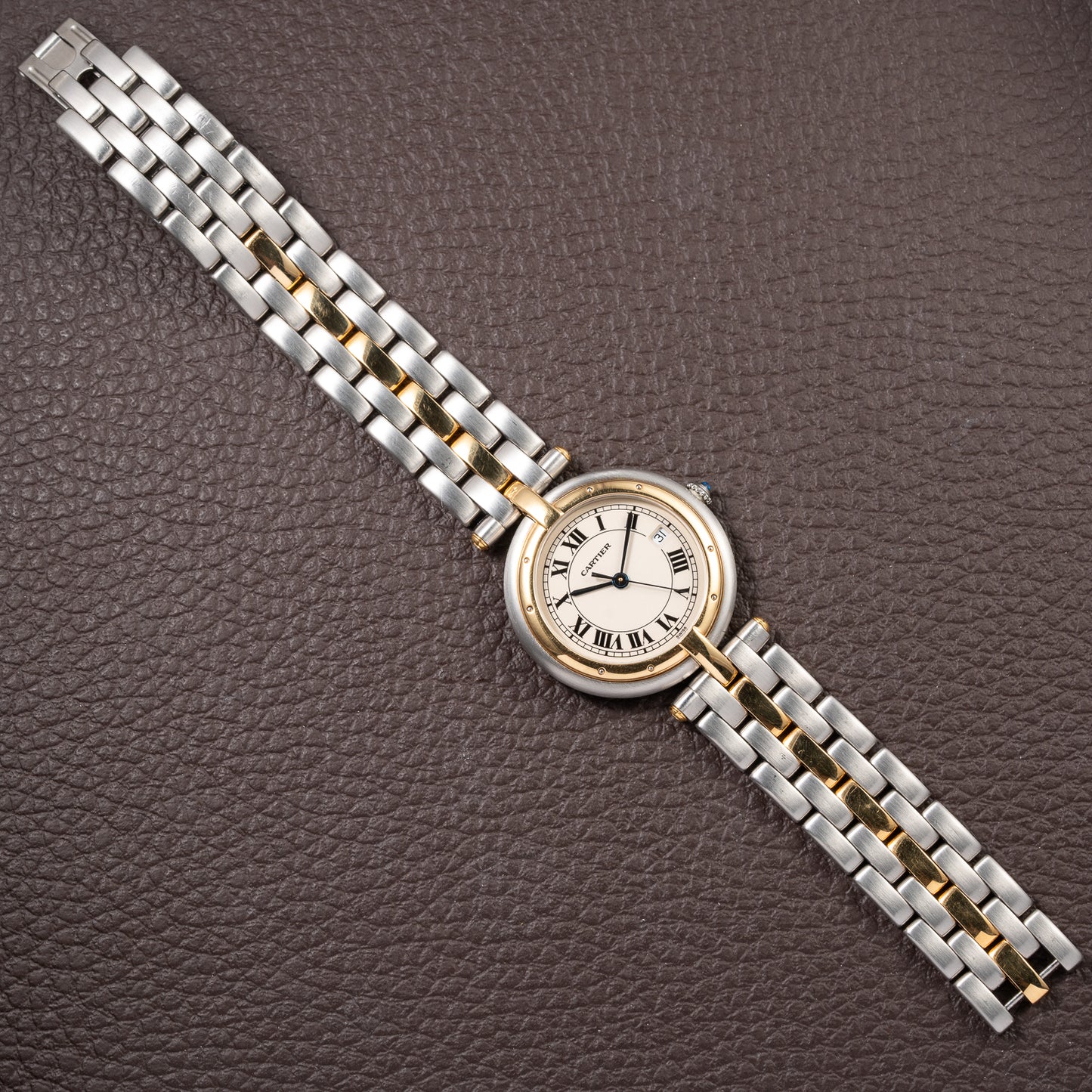 Cartier Panthère Ronde Vendôme Quartz GM Gold & Steel Ref 183964 from 1990s