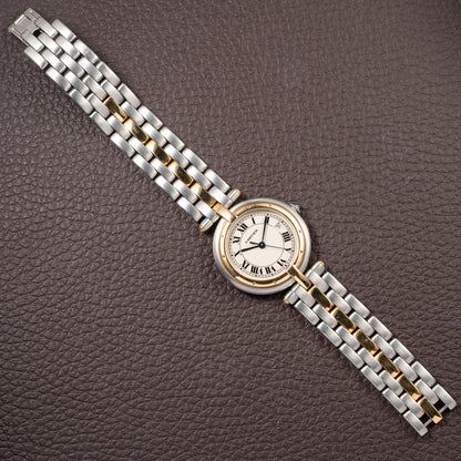 Cartier Panthère Ronde Vendôme Quartz GM Gold & Steel Ref 183964 from 1990s
