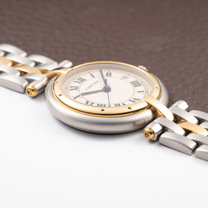 Cartier Panthère Ronde Vendôme Quartz GM Gold & Steel Ref 183964 from 1990s