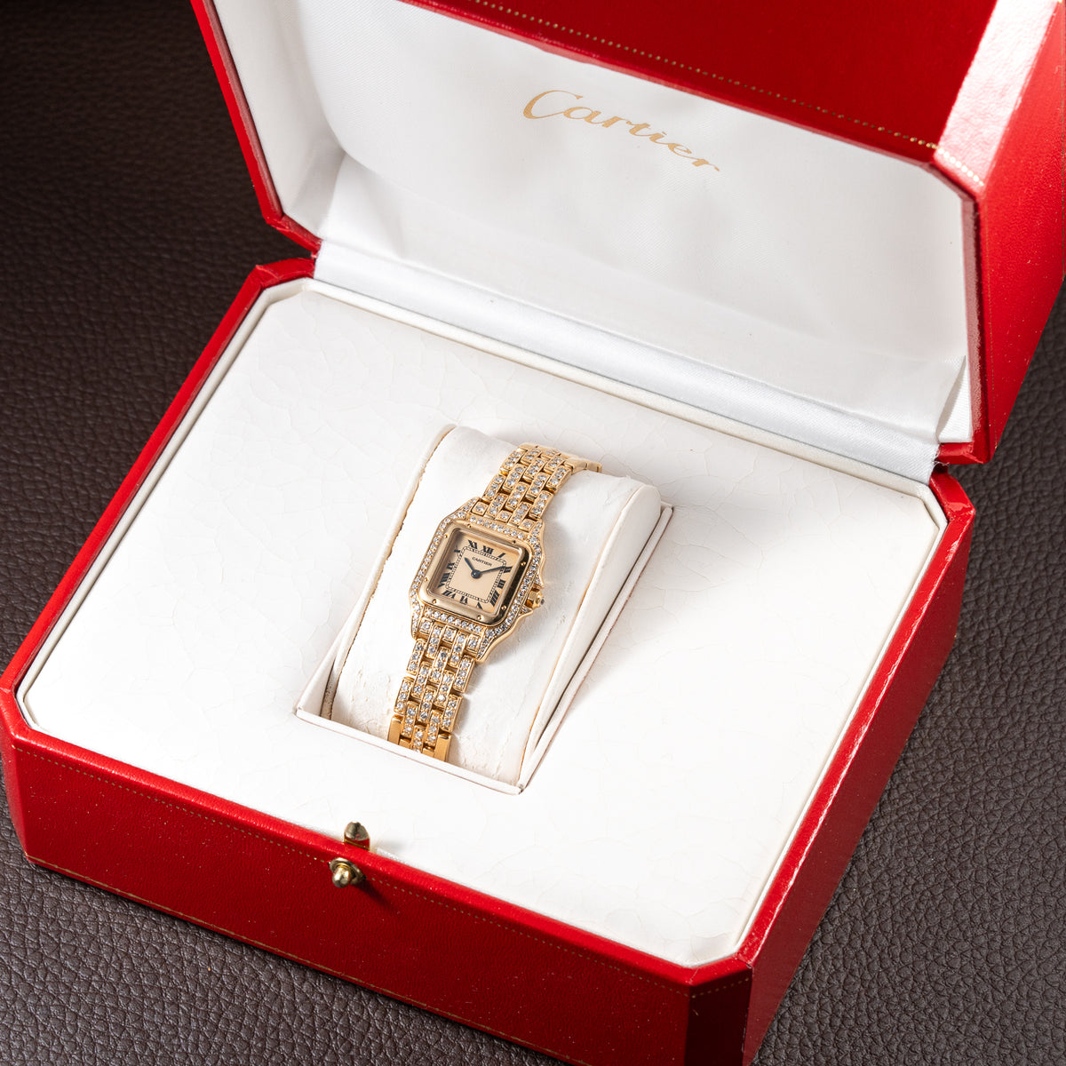 Cartier Panthère Factory Diamond Set 22mm PM Quartz Ref 86691 from 1990s