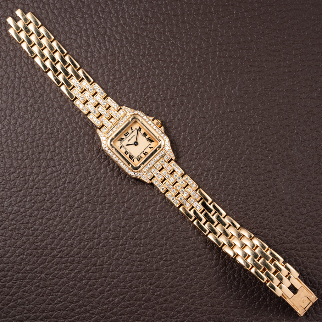 Cartier Panthère Factory Diamond Set 22mm PM Quartz Ref 86691 from 1990s