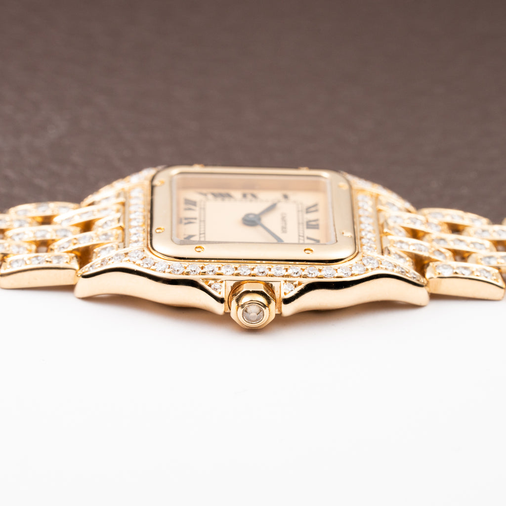 Cartier Panthère Factory Diamond Set 22mm PM Quartz Ref 86691 from 1990s