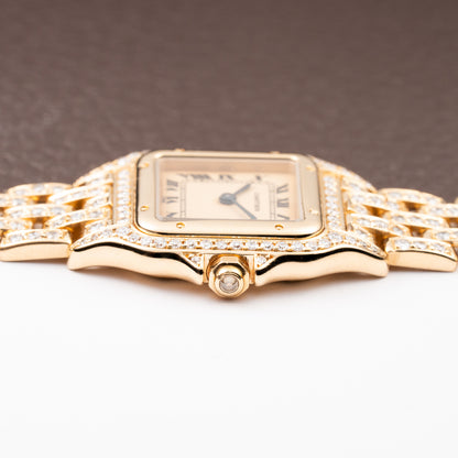 Cartier Panthère Factory Diamond Set 22mm PM Quartz Ref 86691 from 1990s
