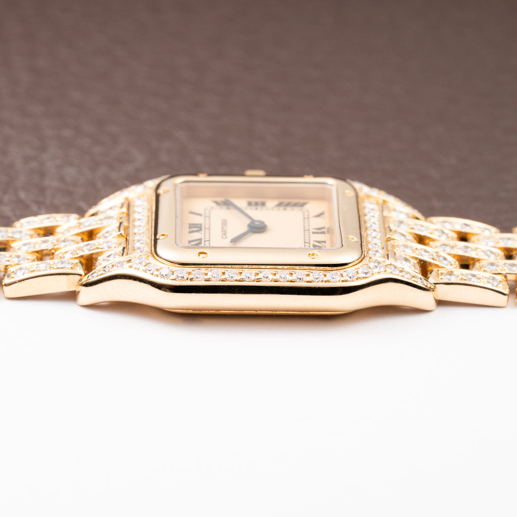 Cartier Panthère Factory Diamond Set 22mm PM Quartz Ref 86691 from 1990s
