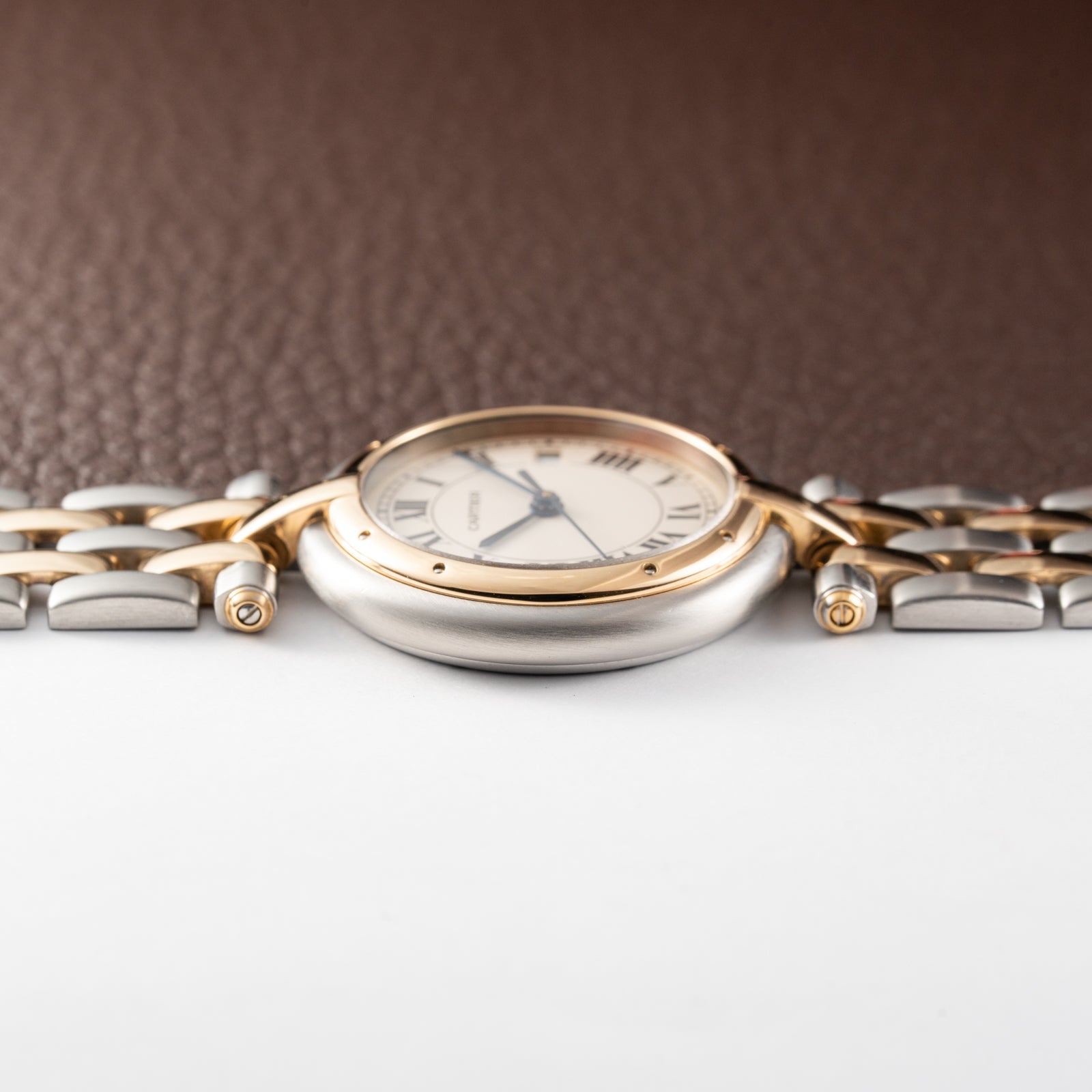 Cartier Panthère Ronde Vendôme Gold Steel Two Row Ref. 183964 from 1991 Full Set