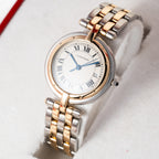 Cartier Panthère Ronde Vendôme Gold Steel Two Row Ref. 183964 from 1991 Full Set
