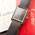 Cartier Tank “Pallisandre de Rio” “Tank Wood” Mohogany Full Set Box Papers Ref 20611 from 1977