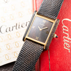 Cartier Tank “Pallisandre de Rio” “Tank Wood” Mohogany Full Set Box Papers Ref 20611 from 1977