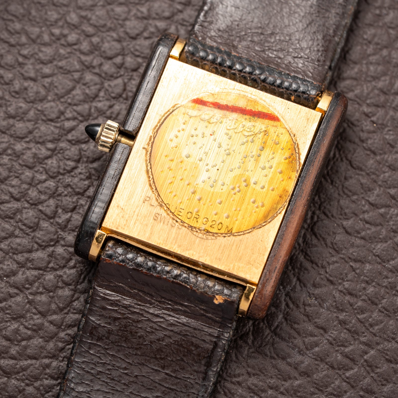 Cartier Tank “Pallisandre de Rio” “Tank Wood” Mohogany Full Set Box Papers Ref 20611 from 1977