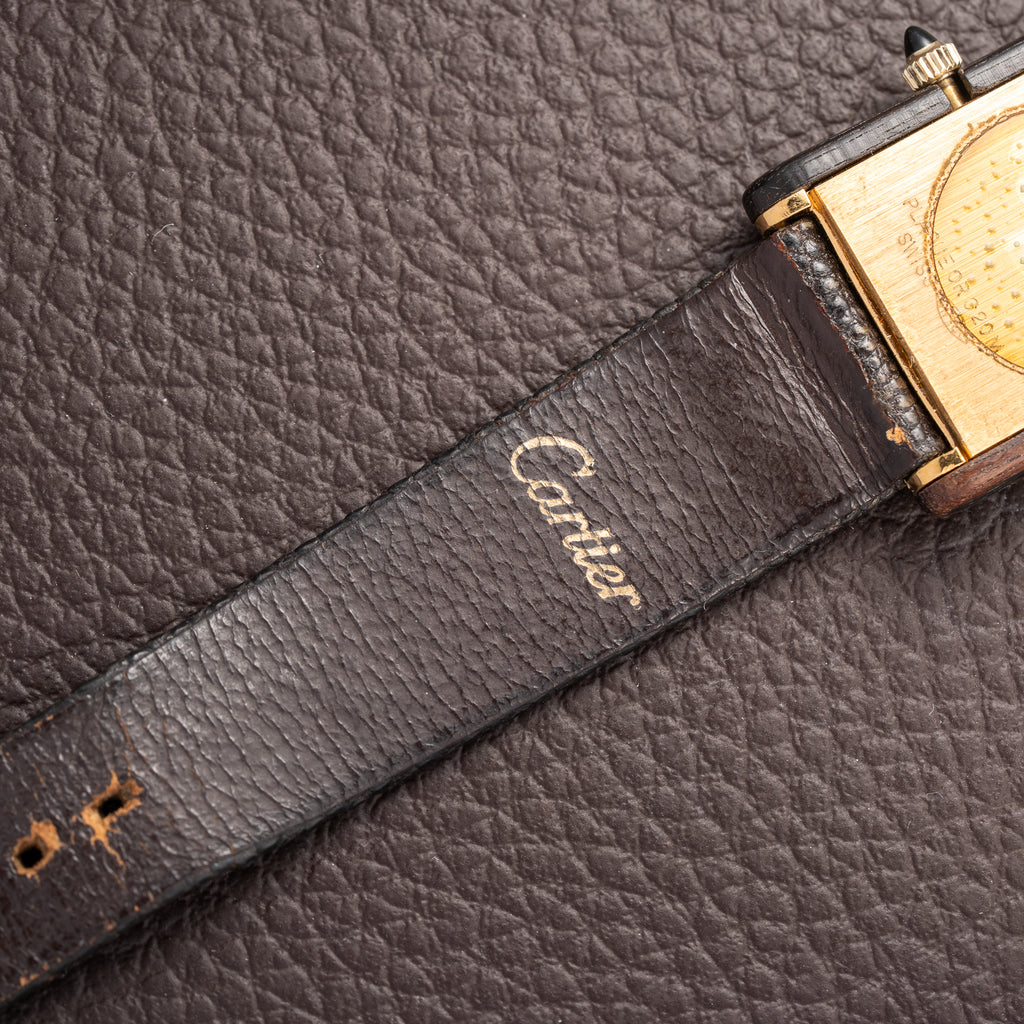 Cartier Tank “Pallisandre de Rio” “Tank Wood” Mohogany Full Set Box Papers Ref 20611 from 1977