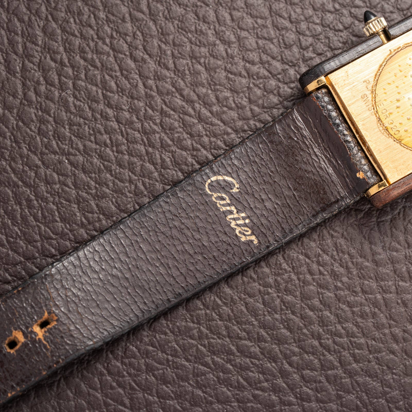 Cartier Tank “Pallisandre de Rio” “Tank Wood” Mohogany Full Set Box Papers Ref 20611 from 1977