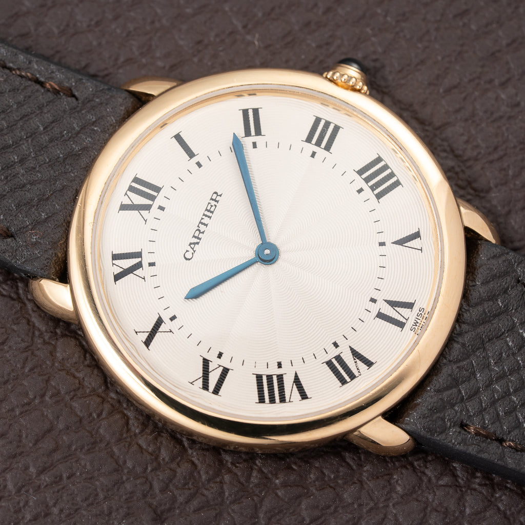 Cartier Ronde Louis Guilloché Dial 18K Yellow Gold Ref. 09001 from 1990s