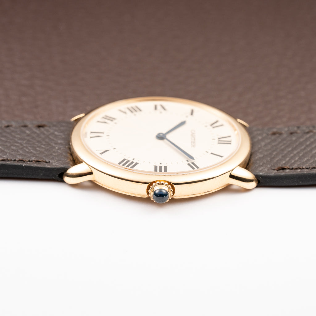 Cartier Ronde Louis Guilloché Dial 18K Yellow Gold Ref. 09001 from 1990s