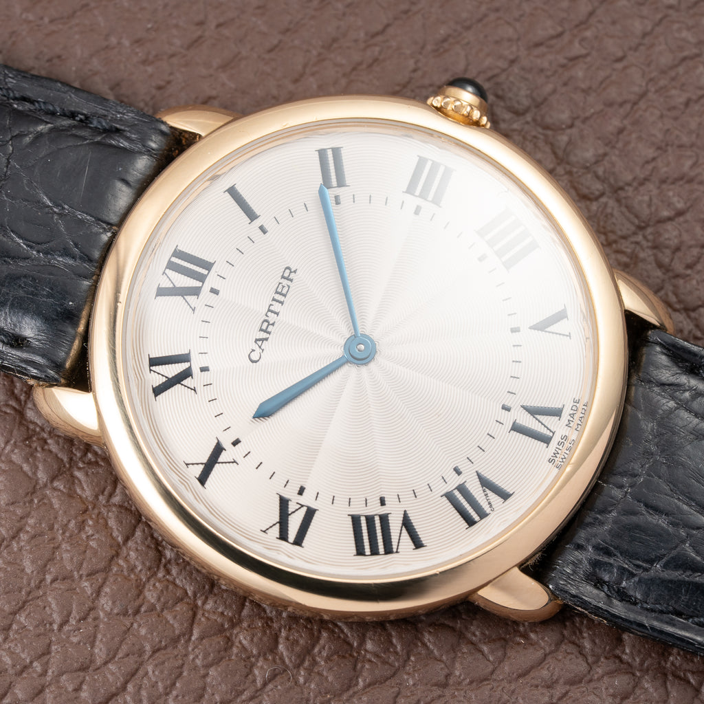 Cartier Ronde Louis Guilloché Dial 18K Yellow Gold Ref. 09001 from 2000s