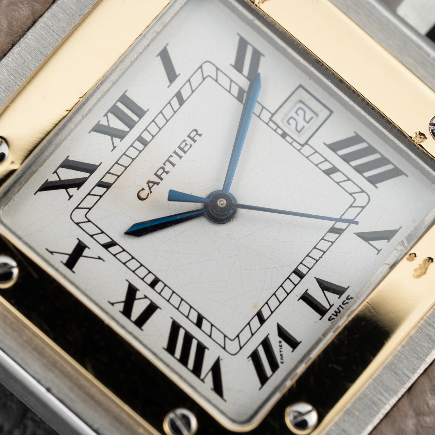 Cartier Santos Carrée Automatic Ref. 2961 Gold/Steel