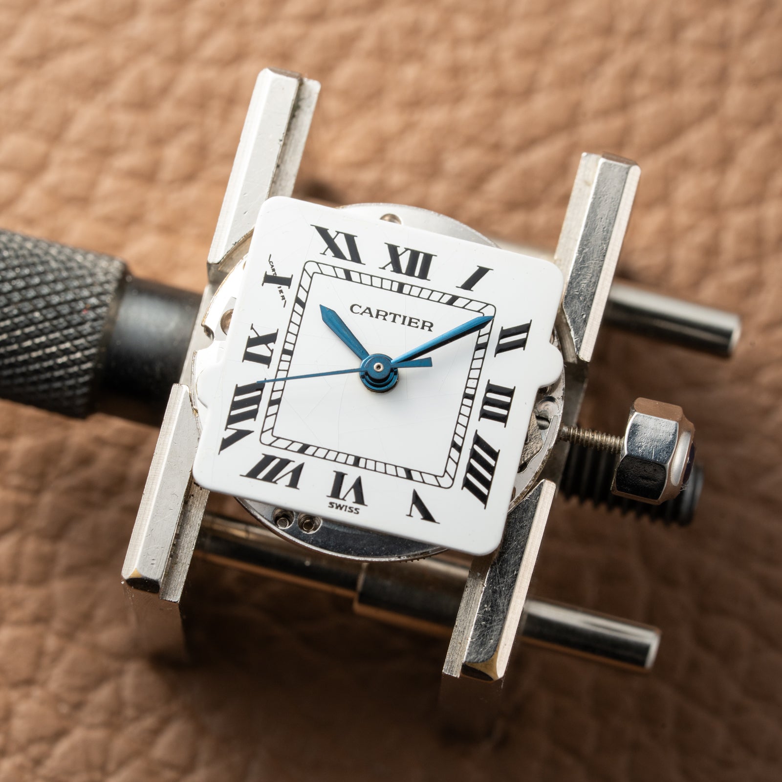 Cartier Santos Automatic Gold Steel PM 1990s Ref. 0902