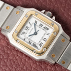 Cartier Santos Automatic Gold Steel PM 1990s Ref. 0902
