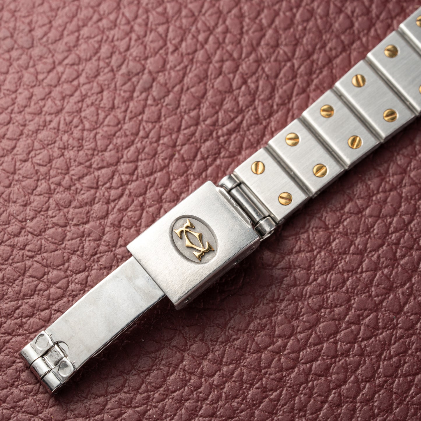Cartier Santos Automatic Gold Steel PM 1990s Ref. 0902