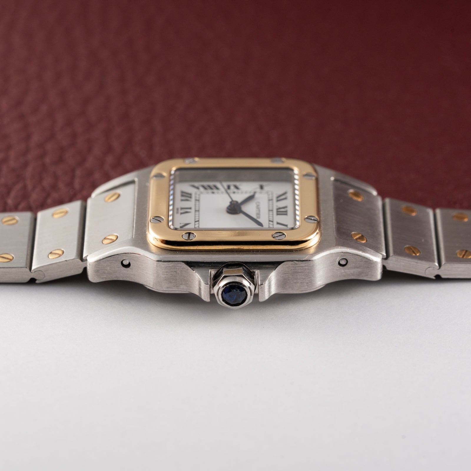 Cartier Santos Automatic Gold Steel PM 1990s Ref. 0902