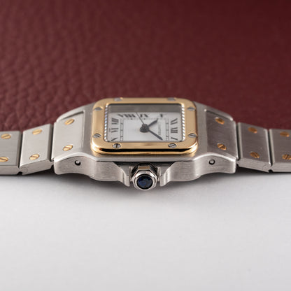 Cartier Santos Automatic Gold Steel PM 1990s Ref. 0902
